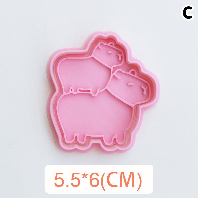 Tegneserie Capybara Formet Kakeutstikker Søtt Dyr Fondant Kjeksform Kakedekorasjonsverktøy Bakeutstyr Kjøkkenredskap