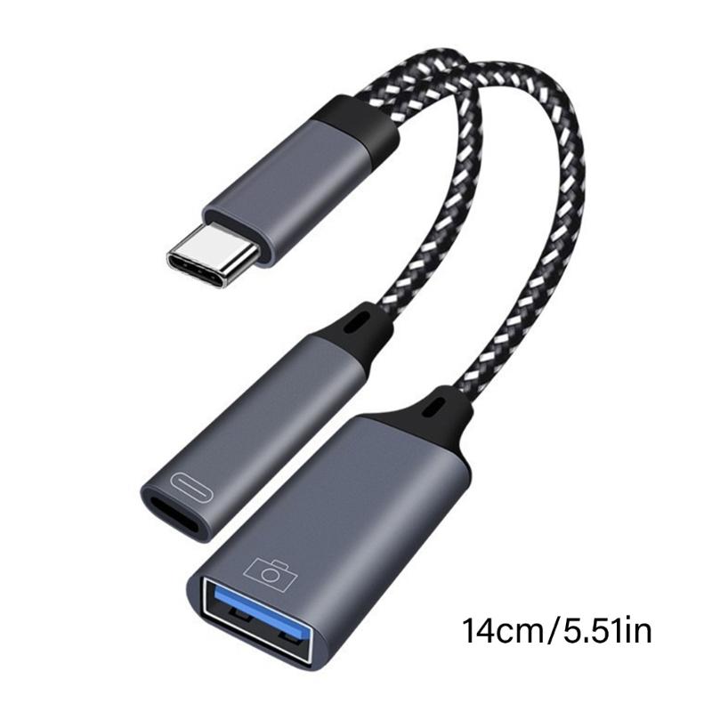 USB C Y Cable OTG Adapter USB C to USB OTG Splitter Support Fast Charging Highly speed Data Syncing Connecting Keyboards