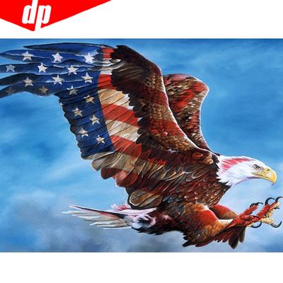 Diamant-Malerei, Tieradler, amerikanische Flagge, Strass-Mosaik, Diamant-Stickerei