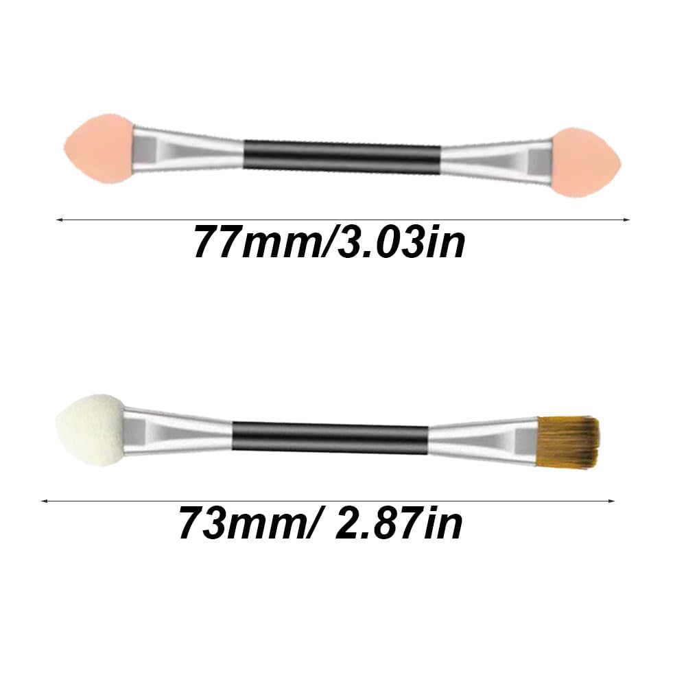 Eyeshadow Brushes, 12 Sponge Eyeshadow Brushes, Double-sided Eyeshadow Brushes, Double-Headed Eyeshadow Brushes, Disposable Eyeshadow Applicators