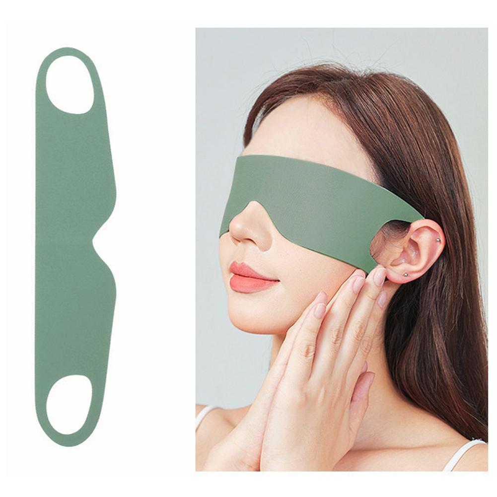 Light Blocking Portable Thin Ice Silk Eye Mask for Summer Travel Sleeping Blindfold with Ear Hanging Strap Unisex Eye Patch