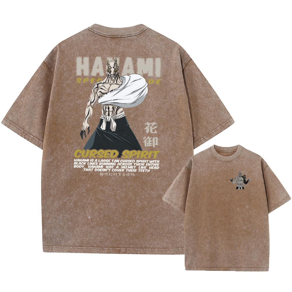 Anime Acidové tričko Jujutsu Kaisen Gojo Satoru Trička Vypraná Pánská Dámská Bavlněná Trička Ryomen Sukuna Retro Topy