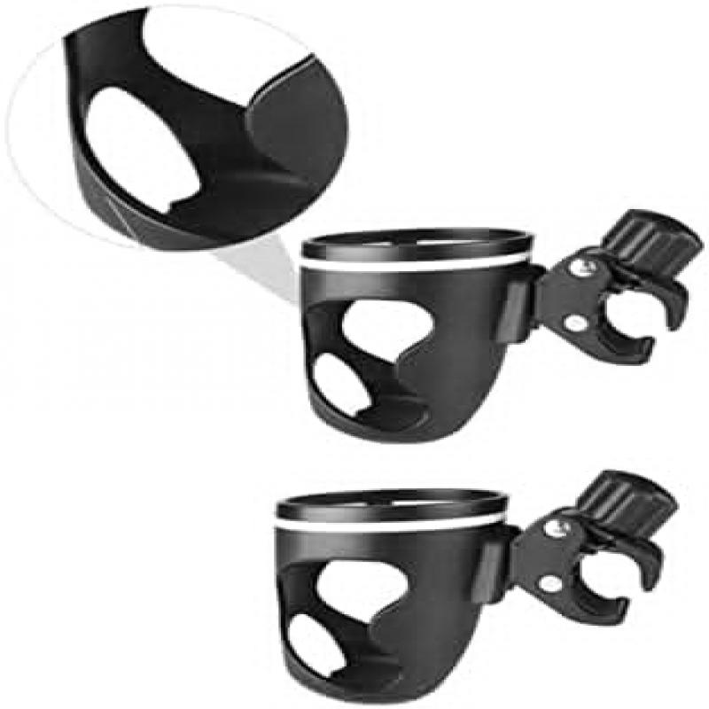 2 Pack Stroller Cup Holder, Non-Slip Durable Drink Holder, Easy to Install Buggy Accessories for On-the-Go