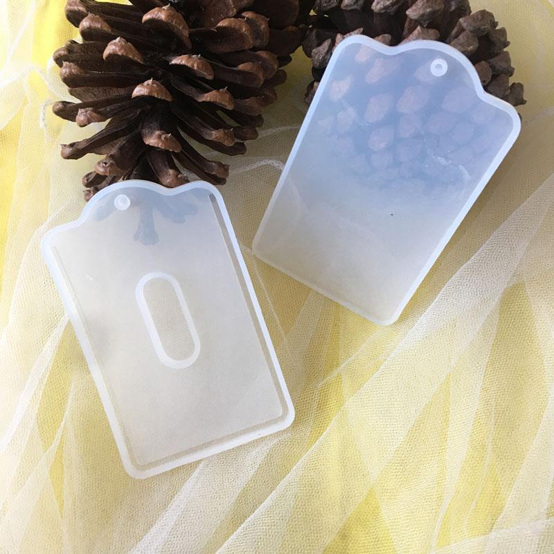 Bus Card Pocket ID Holder Pocket Set Pendant Silicone Mold Jewelry Making UV Epoxy Resin Craft Handmade DIY Art Tool