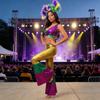 Disco Party Costume Set With Fashion Polyester Halloween Dance Costume And Matching Headpiece For Women
