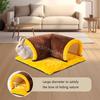 Soft Permeable Plush Pet Bed Small Animal Warm Bed House Cold Weather Cave for Small Pet Like Hamsters 6XDE