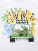 European Style Boys' Round Neck T-Shirt - Summer Creative Print Short Sleeve Top for Kids