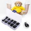 100pcs Plastic Plastic Crafts Black Toy Accessories Doll Accessories Doll Eyes  Sewing Accessories