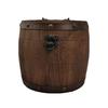 Solid Wood Pu'er Tea Storage Barrel – Heavy Burned Finish, Loose Tea Holder & Jewelry Organizer