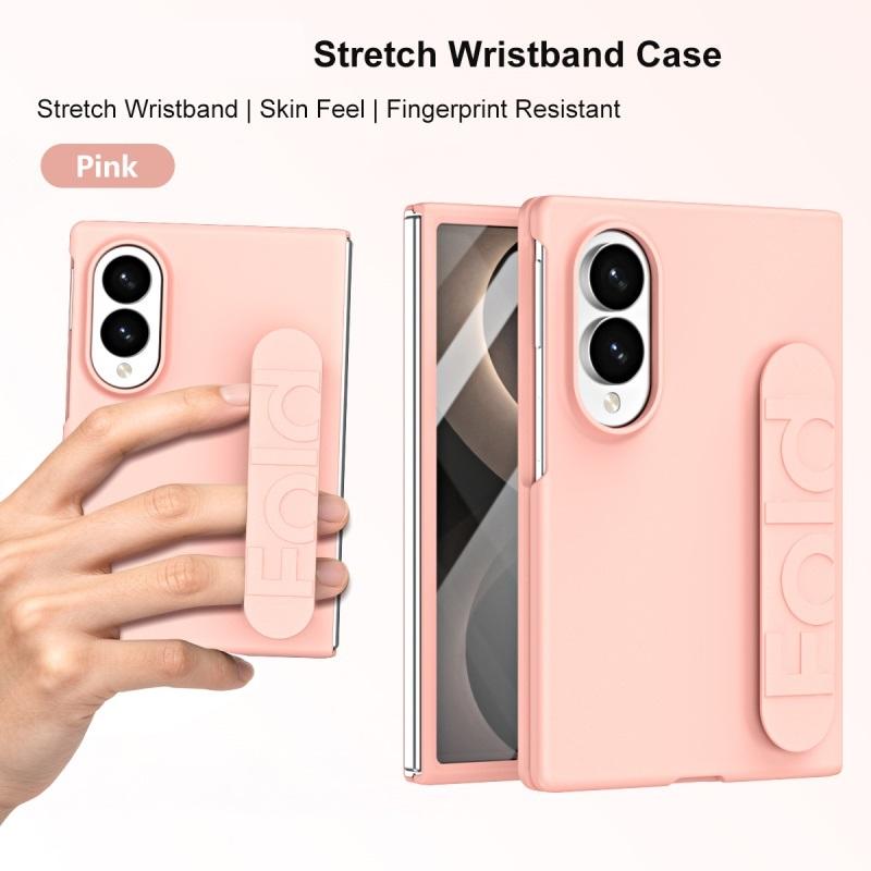 Elastisches Armband 360 Vollschutz Rüstungs Hülle für Samsung Galaxy Z Fold 8 Ultra 8 7 6 5 4 3 mit Gehärtetem Glas Faltabdeckung