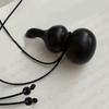 Artistic Wood Gourd Sweater Chain Necklace Cultural Style Wood Gourd Pendant Necklace Neck Chain Jewelry for Casual Wear