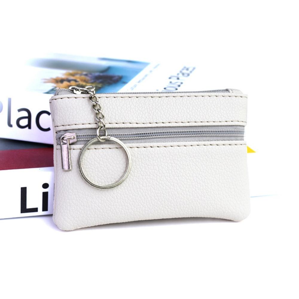 

New Solid Color Women S Purse, Mini Pu Coin Purse, Cute Simple Keychain Wallet, Fashion Card Holder For Female