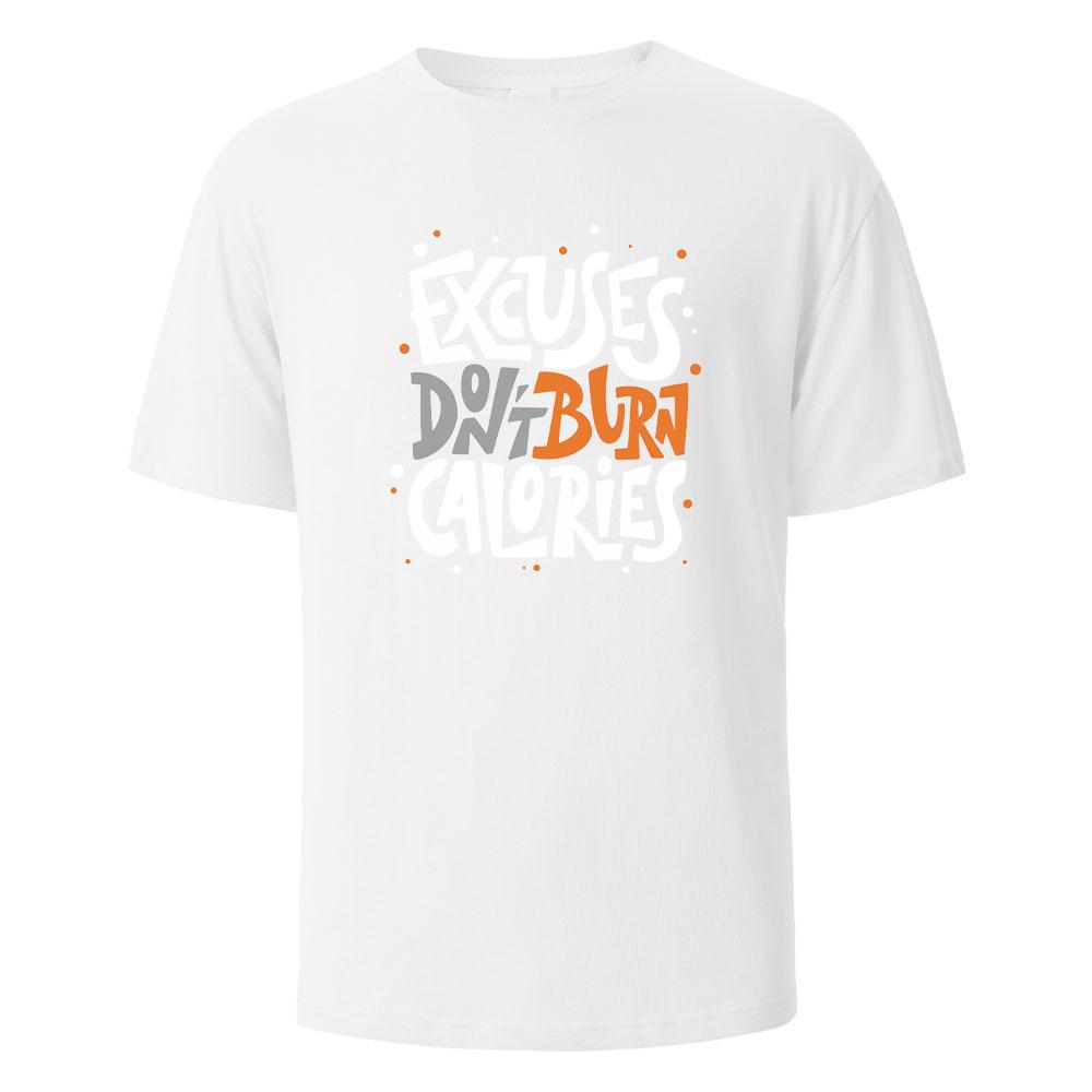 Ausreden verbrennen keine Kalorien Print T-Shirt Sommer T-Shirts für Männer Frauen 100% Baumwolle O-Ausschnitt Übergröße Lässig Kurzarm Tops