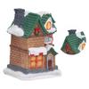 Resin Christmas Scene Village Houses Town with LED Light Battery Operate for Christmas Holiday