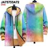 New Jacket Multi-colored Pattern Elements B1 Zipper Hooded Cardigan Thickened Winter Fleece Trendy Padded Clothes