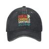Camino De Santiago Printed Cap for Unisex Women Cotton Trucker Hat Daily Headwear Baseball Cap Adjustable
