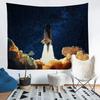 Rocket Tapestry Spaceship Shuttle Galaxy Tapestry Universe Travel Tapestry Wall Hanging for Bedroom Living Room Dorm Home Decor