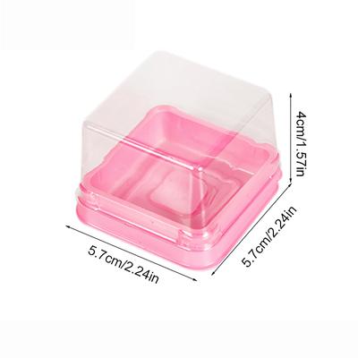 10/50Pcs Plastic Square Moon Cake Boxes Egg-Yolk Puff Container Golden Packing Box Square Blister Egg Yolk Pastry Box