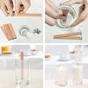 Wooden Wick Candle Making Kit with Clip Base Natural Smokeless DIY Candle Jar Supplies for Homemade Soy Wax Crafting Tools
