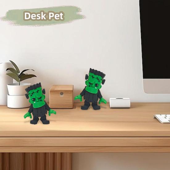 3D-gedruckte Zombie-Figur Bewegliche Gelenke Halloween Zombie-Statue Stressabbau Fidget-Spielzeug Desktop-Dekoration Ornament