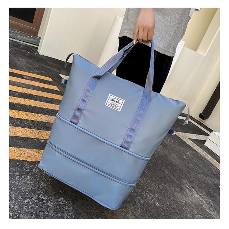 Double Layer Expansion Large Capacity Travel Bag Dry-wet Separation Handbag Lightweight Universal Outdoor Fitness Yoga Bag