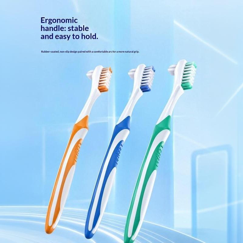 1Pc Double Sided Denture Toothbrush Cleaning Brush Invisible Braces Retainer Cleaner Descaling Brush