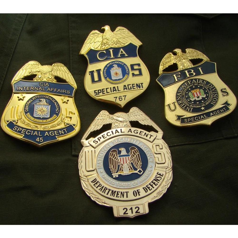 American metal badge, large metal badge, pure copper.