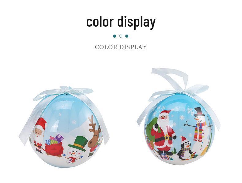 Weihnachtskugel-Schmuck mit Weihnachtsmann und Tierprint - Europäischer & Amerikanischer Stil