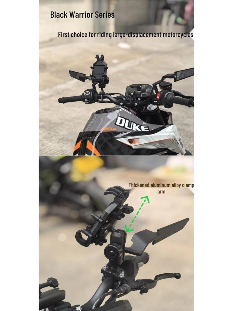 Eight-Claw Shock-Absorbing Anti-Theft Motorcycle Phone Holder with Soft Rubber