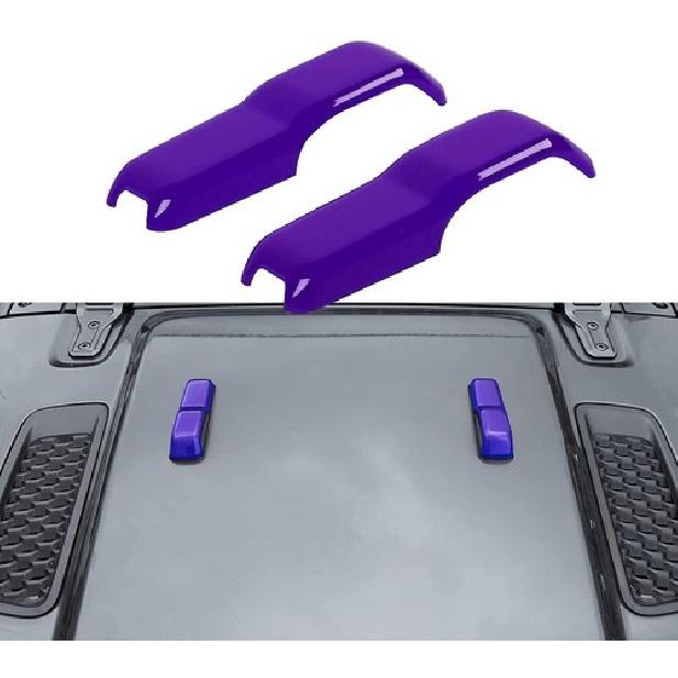 Engine Hood Hinge Cover Decoration Exterior for Jeep Wrangler JL JT 2018+Purple