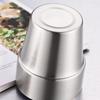 1pc Stainless steel staircase double-layer cup, outdoor portable, stackable camping water cup, double Korean beer cup, dining cu