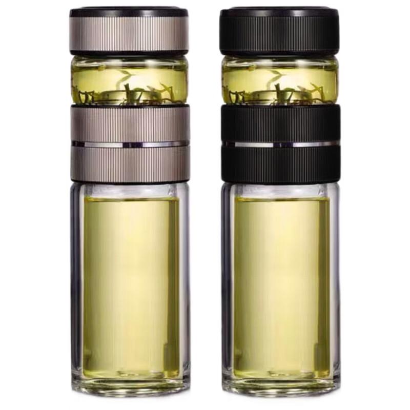 Wuchaju 300ml Tea Infuser Glass Travel Mug