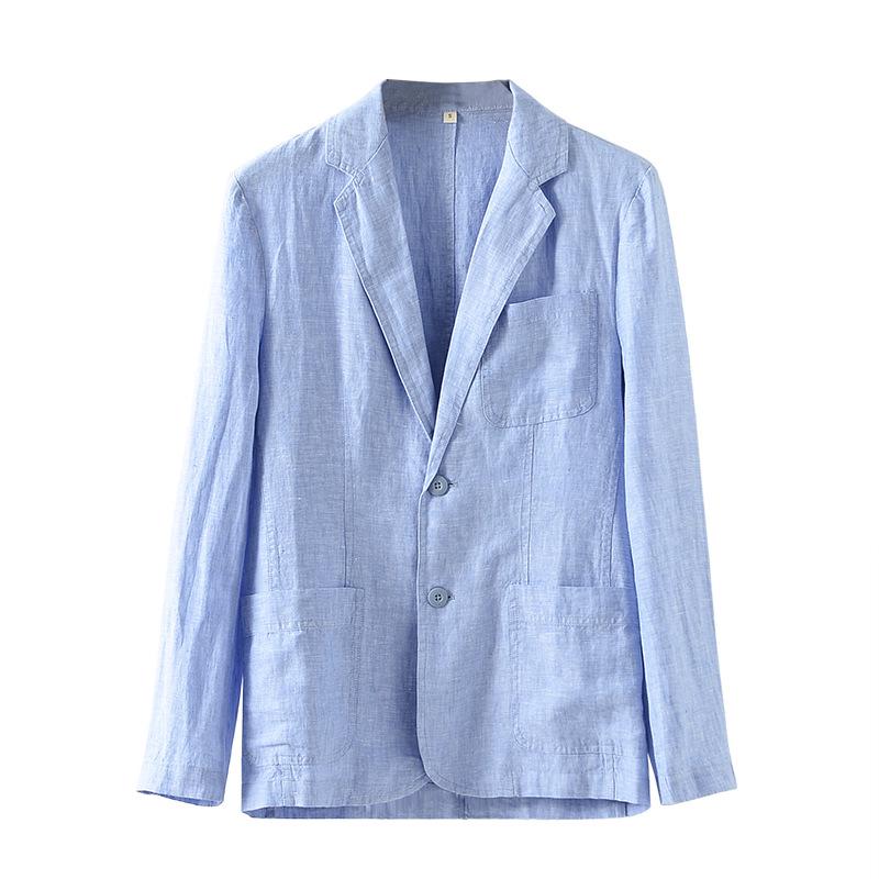 2026 Herren Schlanke Lässige Leinenjacke E030