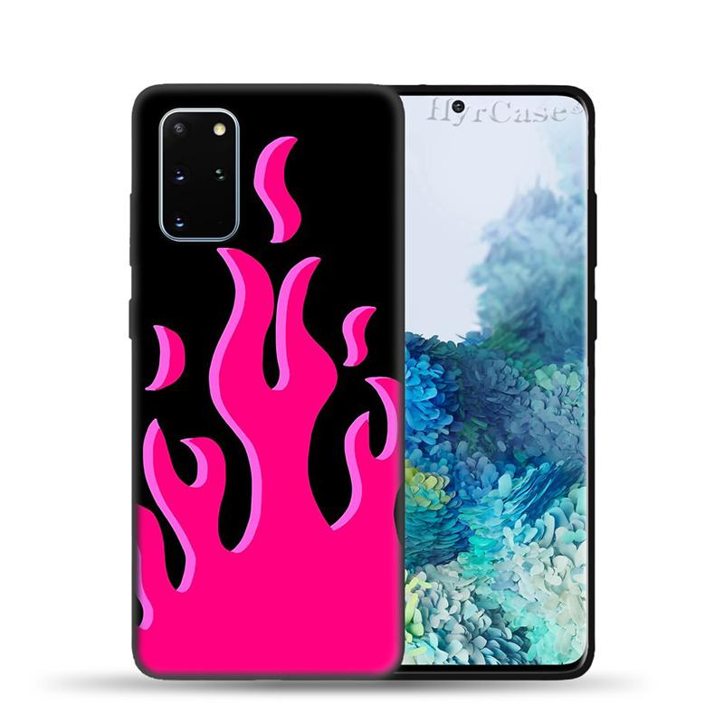 Fire Artistic Flame Silicone Case For Samsung S22 S21 Ultra S20 Fe Plus A53 A73 A52 A72 A51 A71 A22 A12 A32 A50 A33 A13 Cover