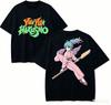 T-shirt per Amanti dell'Anime YuYu Hakusho Harajuku Cotone Nuovo Modello High Street Oversize Unisex Moda Retro Taglie Forti Traspirante Morbido