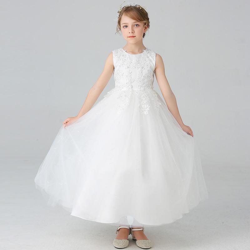 Girls Kids Puffy Princess Dress Wedding Party Performance Flower Girl Dress