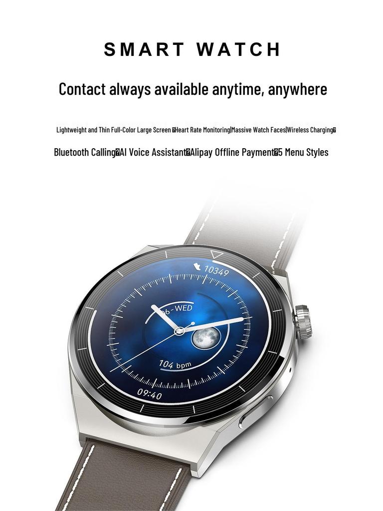 Multifunctional Smartwatch: Large Screen, Bluetooth Calls, Men's Blood Pressure, Heart Rate & Sleep Monitoring