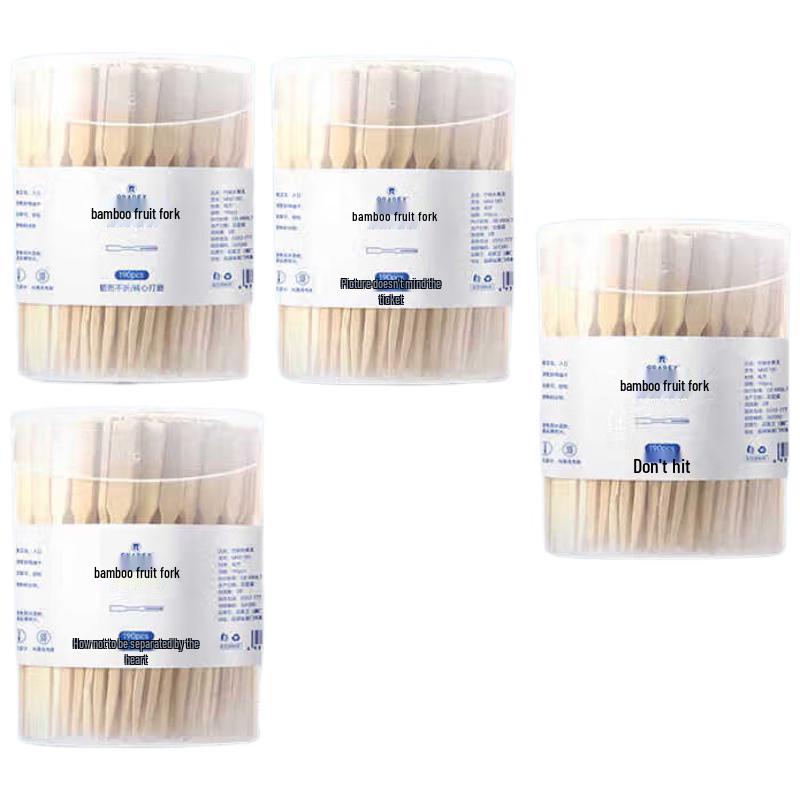 GRAREY Disposable Bamboo Fruit & Pastry Fork Set