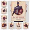 Retro Marvel The Avengers Movie Poster Superhero Spiderman Iron Man Canvas Painting Wall Art Living Room Decor