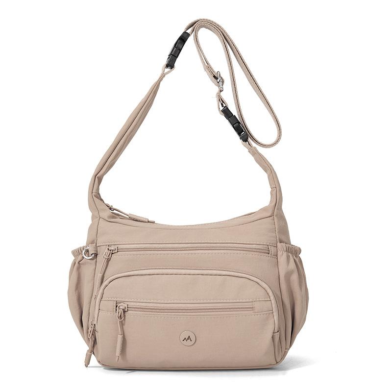 Multi-Pocket Nylon Bag Commuter Multifunctional Shoulder Crossbody Portable Small Square Bag