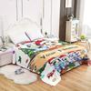 Customizable Name Flannel Blanket - Anime Dog Print Christmas All-Season, Machine Washable, Knitted Polyester, Cozy Warm