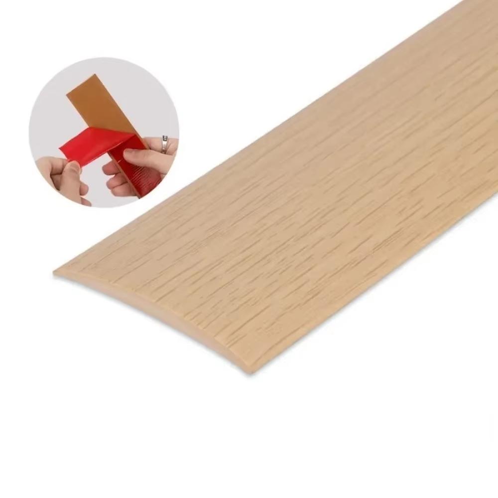 1PC 2m/78.74inch Self-adhesive Wood-like Floor Transition Strip Edge Sealing Strip Floor Joint Strip Pvc Wear-resistant