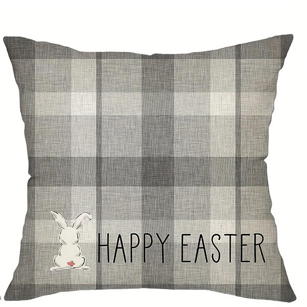 1/4Pcs Easter Themed Pillowcases With Cute Bunny And Pattern Designs Sofa Cushion Cover Home Bedroom Room Decoration