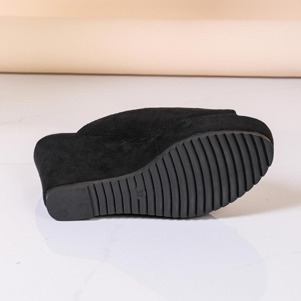 Wedge Sandals for Women Open Toe Summer Slippers Platform Heels 10.5cm High Heel Slides Comfortable Fashion Ladies Footwear
