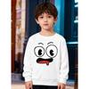 European sizes Kids' Fashion Sweatshirt,  Round Neck Pullover with Cartoon Print, Suitable for Daily Casual Wear and Outdoor Activities
