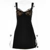 European and American women's clothing sexy suspender dress women's autumn new fashion lace low-necked backless hip-wrapped short skirt