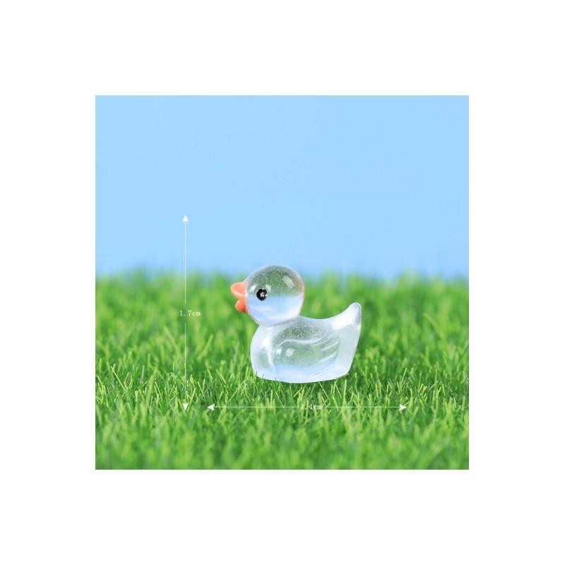 Adorable Glow-in-the-dark Resin Duck Figurine For Creative Decor Accessories