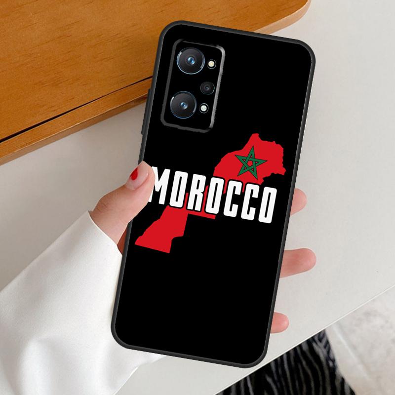 Morocco Map Flag For Realme 15 GT7 Pro GT6 10 11 12 13 14 Pro Plus C65 C67 C63 C61 C51 C53 C35 C75 C55 Case