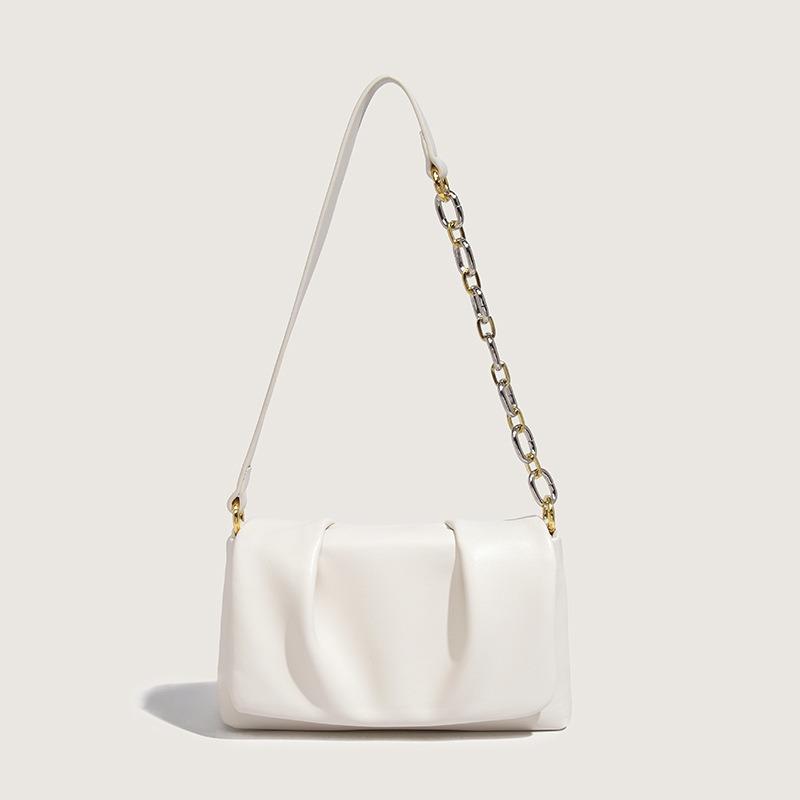 Hvauen Shoulder Underarm Soft Leather Bag High-end Style Fashion Versatile Messenger Square Cloud Bag