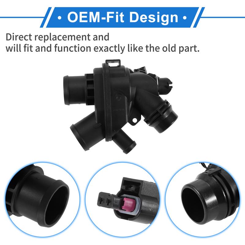 X Autohaux No.LR107288 Thermostat Housing Assembly with Sensor for Land Rover LR4 Discovery